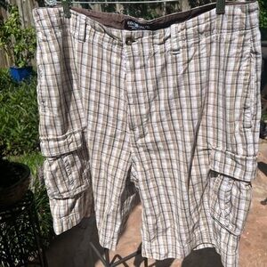▶️ Ecko Unlimited ◀️ Plaid Cargo Shorts   Size 40